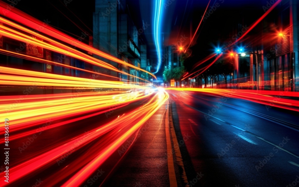 Night Rhythms: Mesmerizing Abstract Light Trails in the Urban Tapestry - High-Quality Wallpaper, Generative AI Night Rhythms: Mesmerizing Abstract Light Trails in the Urban Tapestry - High-Quality Wallpaper, Generative AI