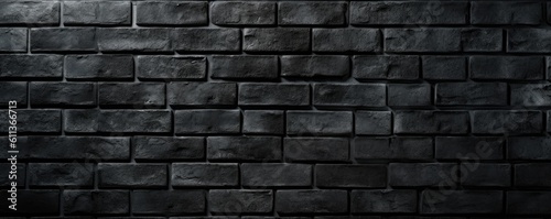 Texture of Black Brick Wall