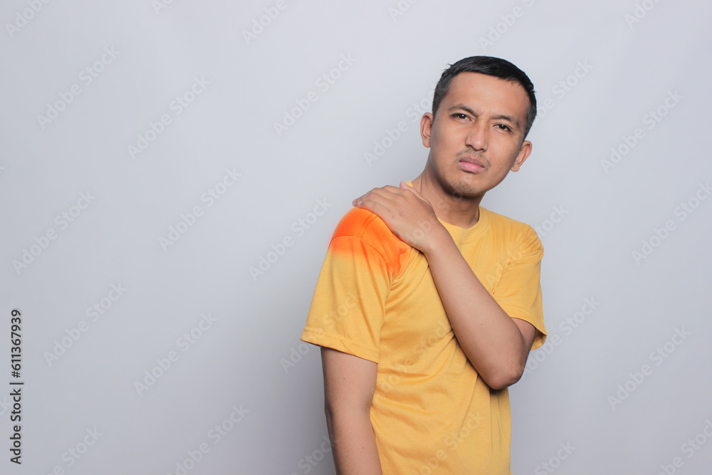 Asian young man with the expression Asian young man with the expression