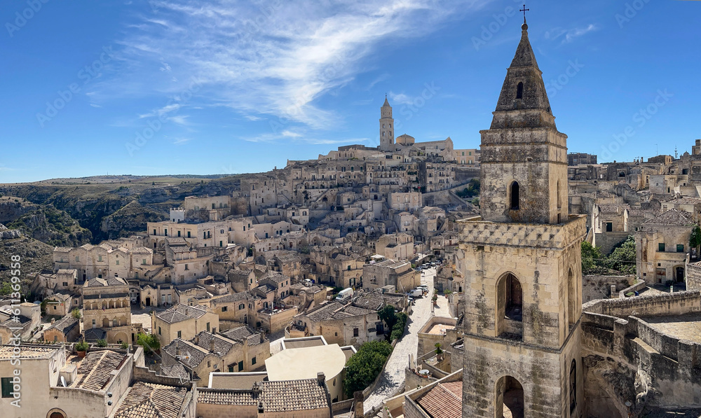 landmarks view of matera town in Italy