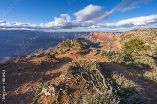 sunset at lipan point at the grand canyon, arizona, usa