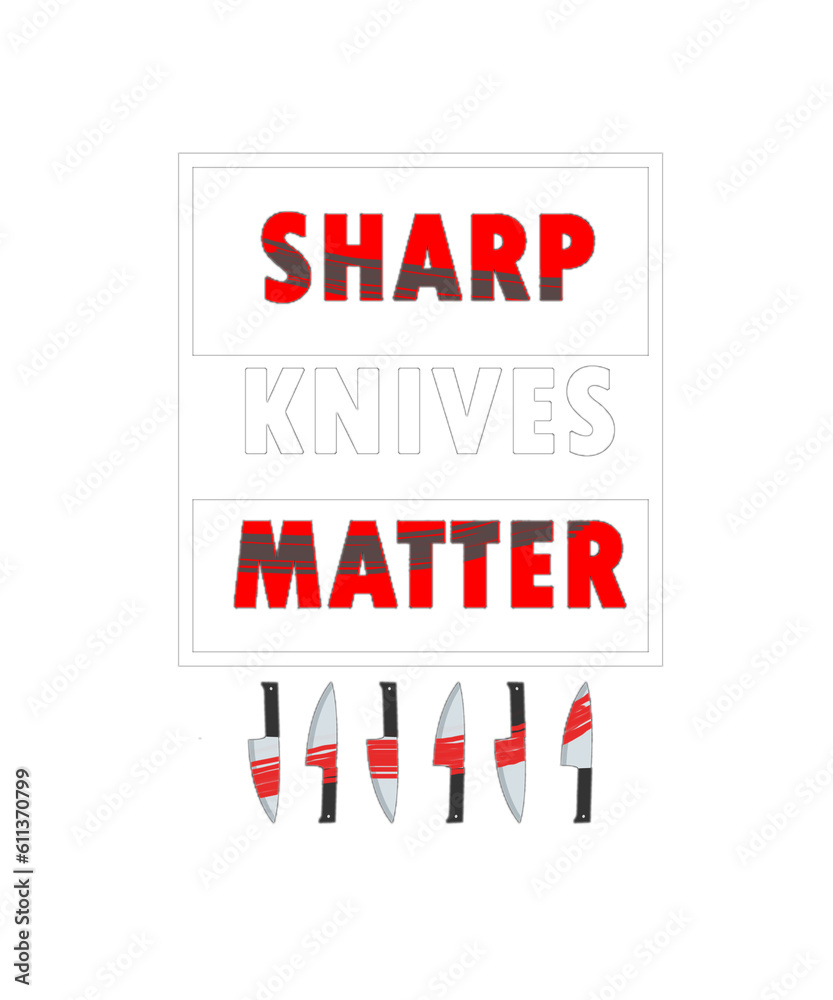 Fototapeta premium Sharp knives are important