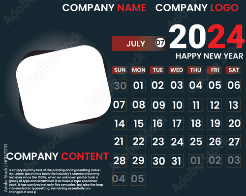Calendar, Desk calendar, Wal calendar 2024