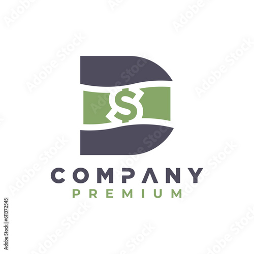 dash cash dc logo design premium vector  