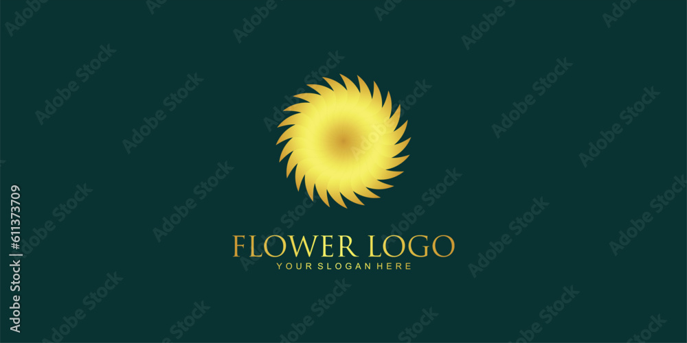 Fototapeta premium Flower 3D logo design with modern style |premium vector