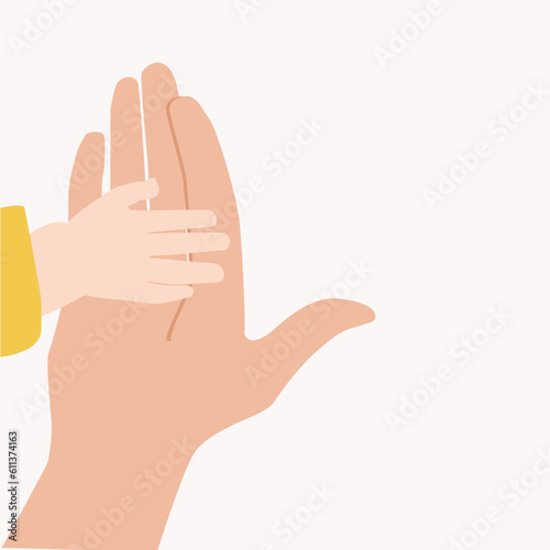 Little Baby Hand With Father's Hand