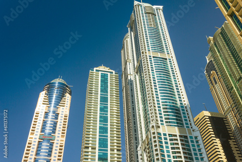  High rise buildings and streets in Dubai  UAE