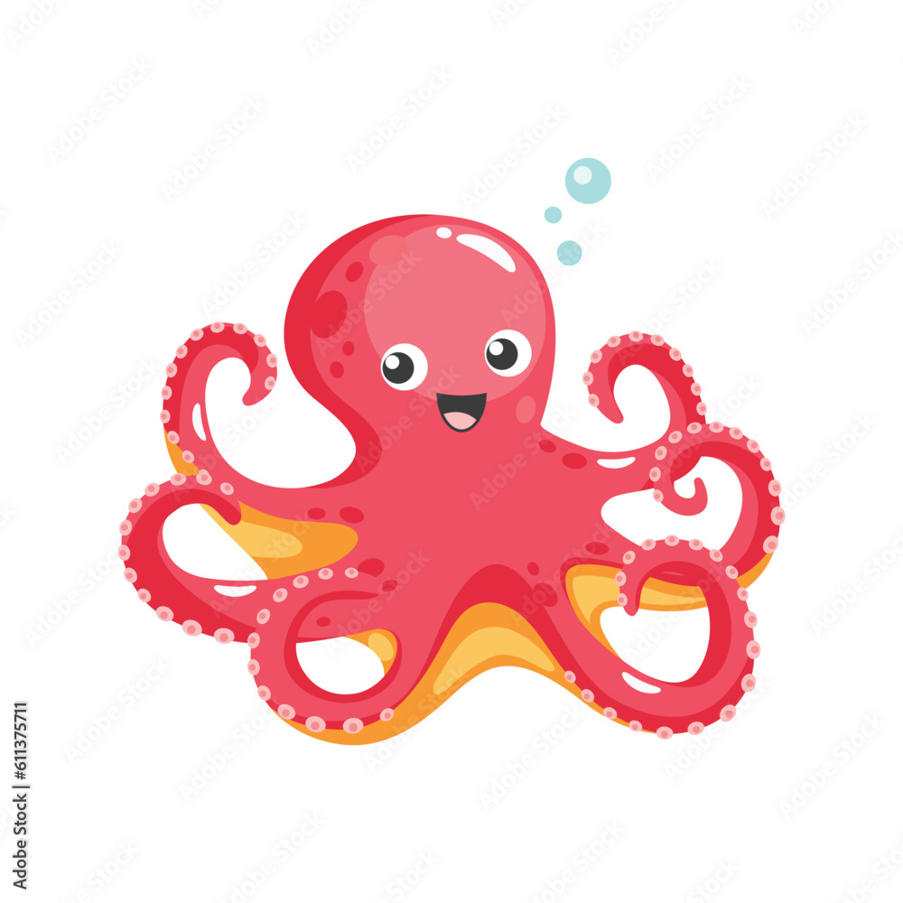 Cute red octopus Cute red octopus