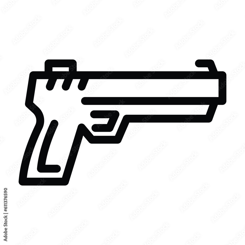 gun line icon illustration vector graphic gun line icon illustration vector graphic