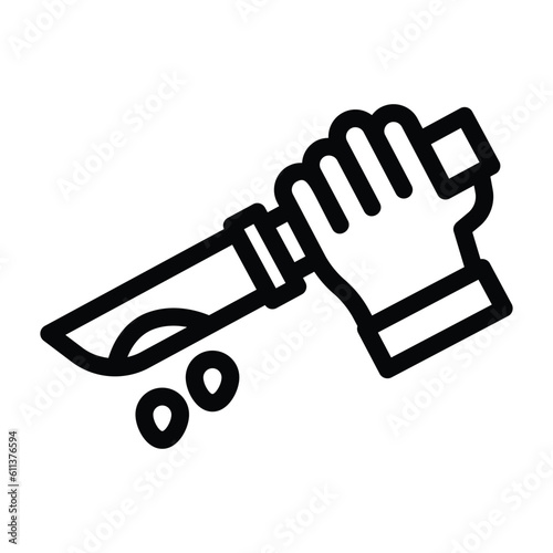 murder line icon illustration vector graphic