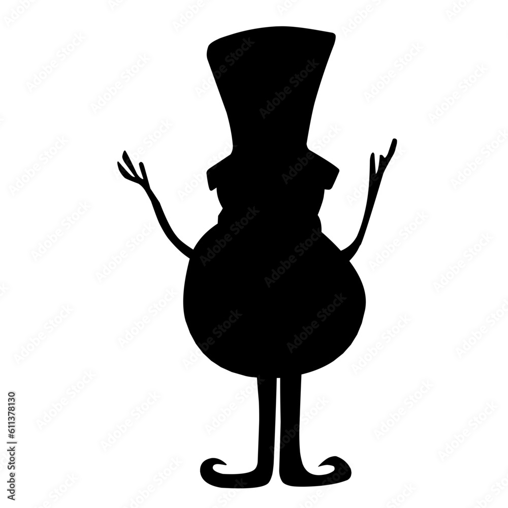Snowman Silhouette Vector Snowman Silhouette Vector