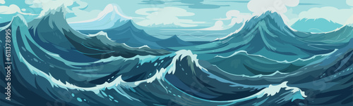 Ocean background texture vector wide