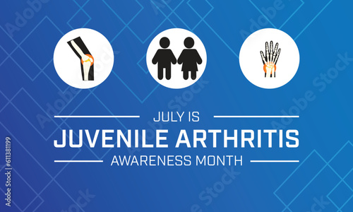 Juvenile Arthritis Awareness Month design background logo of arthritis and children. Vector illustration