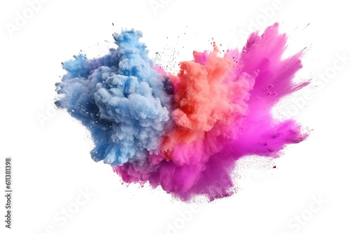 Explosion of colored
