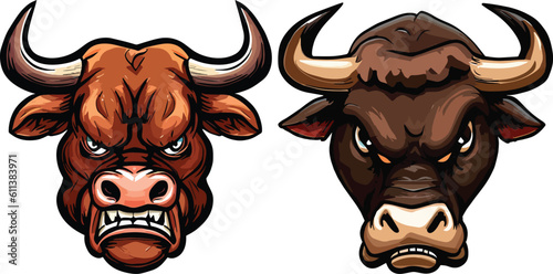 bull  head with horns