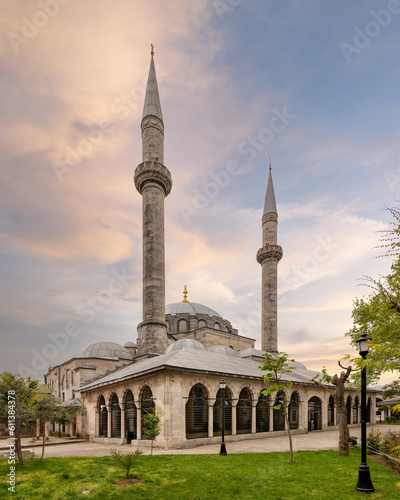 Atik Valide Mosque, or Valide Atik Cami Medreseleri, a 16th century Ottoman imperial mosque, located in a hill above Uskudar district, in the Asian side of Istanbul, Turkey, designed by Mimar Sinan photo