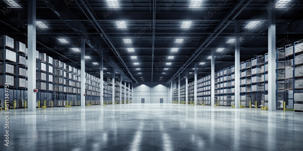 AI Generated. AI Generative. Commercial building warehouse dock port shipping logistic center. Graphic Art AI Generated. AI Generative. Commercial building warehouse dock port shipping logistic center. Graphic Art