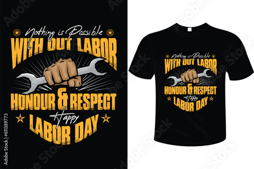 HONOUR & RESPECT LABOUR DAY T-SHIRT DEISGN READY TO USE FOR POD SITE LIKE AMAZON, ETSY, REDBUBBLE ETC.