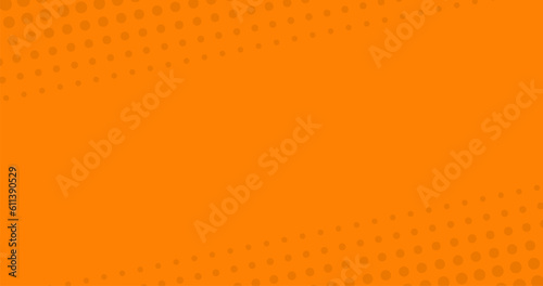 Abstract Orange comic pop-art halftone background vector, halftone pattern