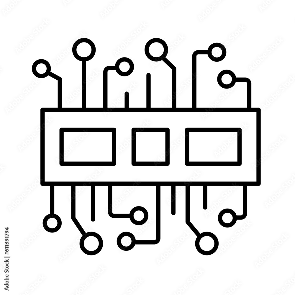 Computer chip icon Computer chip icon