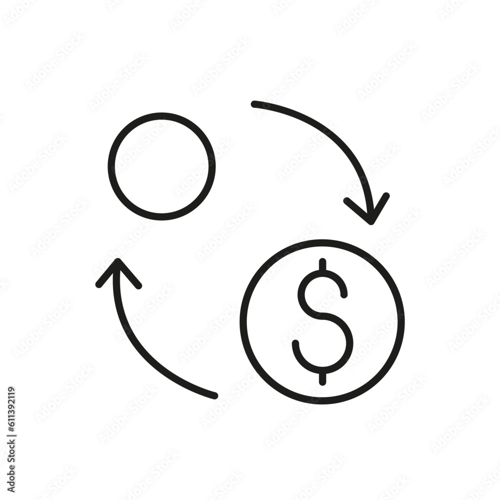 Coin exchange icon
