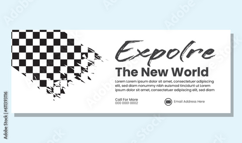 paintbrush webinar facebook cover banner template social media post, 