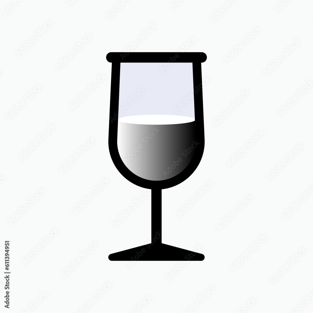 Glass of Drink Icon. Beverages Symbol - Vector Glass of Drink Icon. Beverages Symbol - Vector