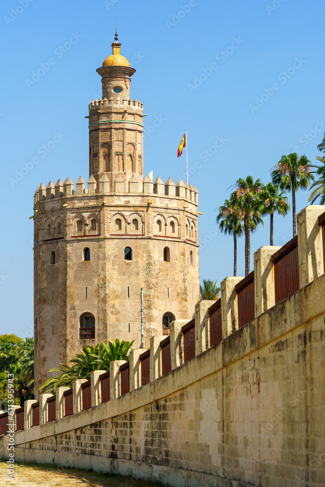 torre del oro in seville spain a historical fortification