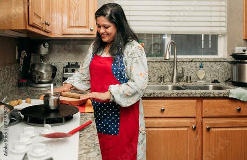 South Asian couple at home 