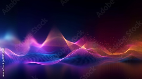 Abstract Modern Futuristic Background with Blue Pink and Gold