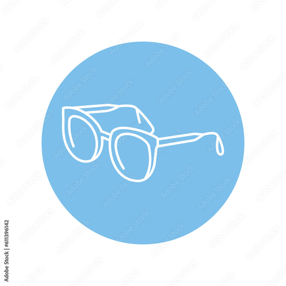 Sunglasses black line icon. Pictogram for web page Sunglasses black line icon. Pictogram for web page