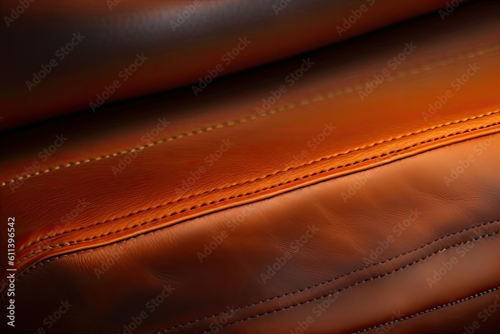 Brown Leather Texture Background Generative AI