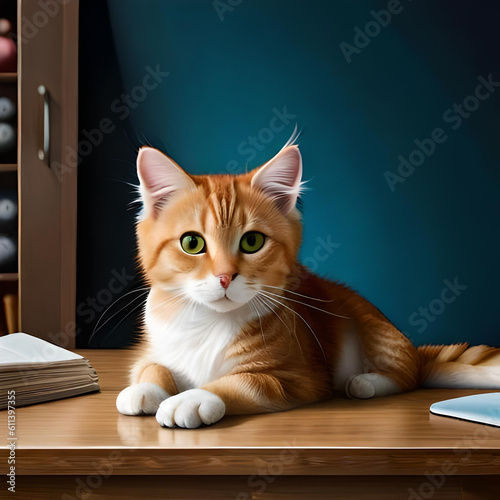 cat on a table