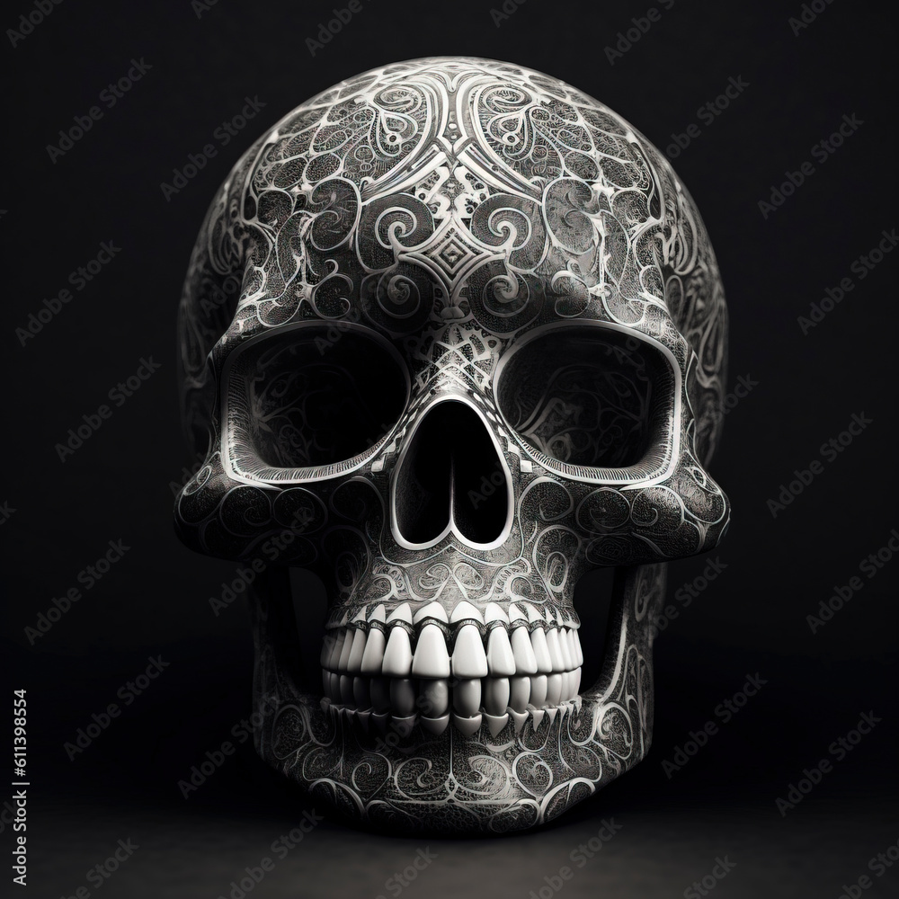 From Mortality to Majesty: An Exquisite Illustration Unveiling the Profound Beauty of the Human Skullcreated with Generative AI technology From Mortality to Majesty: An Exquisite Illustration Unveiling the Profound Beauty of the Human Skullcreated with Generative AI technology