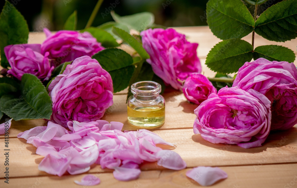 rose flower and essential oil. spa and aromatherapy rose flower and essential oil. spa and aromatherapy