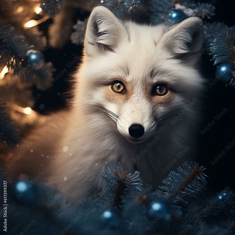 Fototapeta premium red fox in the snow