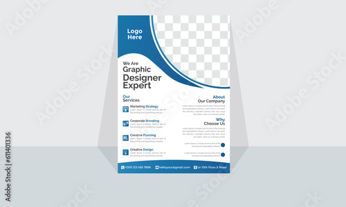 Modern Corporate and Creative Business Flyer Design Template Horizontal Name Flyer Simple and Clean Visiting Flyer Vector illustration Colorful Business Flyer, Brochure Design