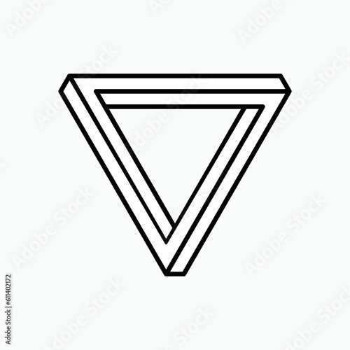 Impossible Icon. Unreal Symbol  - Vector.    