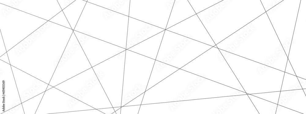Abstract black and white liens with many squares and triangles shape on white background. Abstract geometric lines background. Vector illustration.