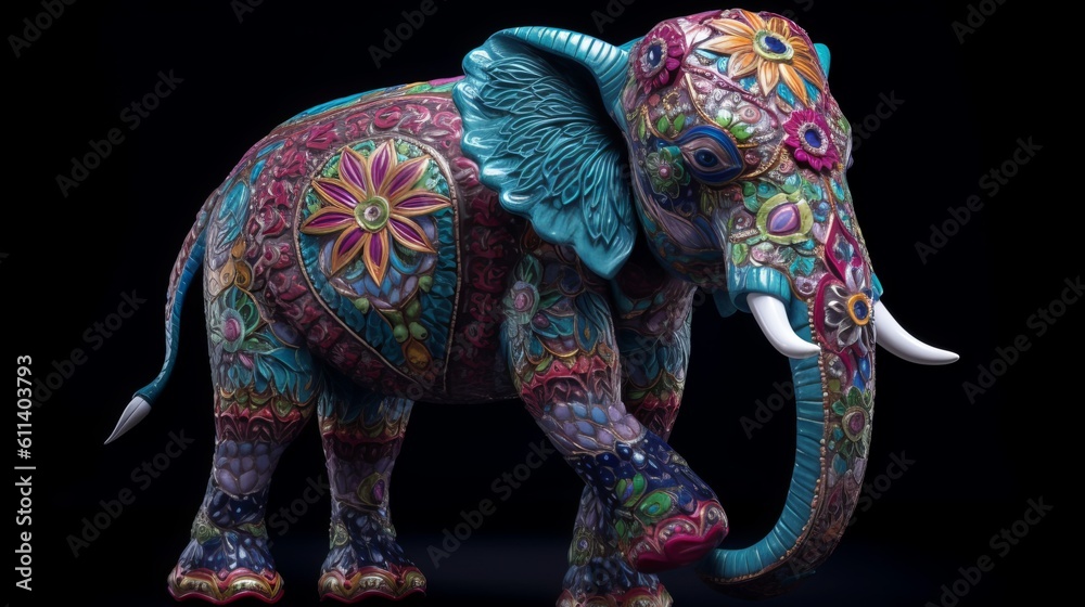 Fototapeta premium Ornate Beautiful Elephant