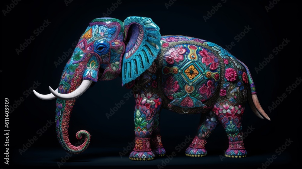 Fototapeta premium Ornate Beautiful Elephant