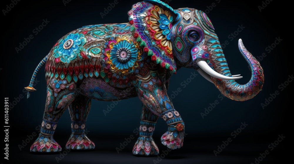 Fototapeta premium Ornate Beautiful Elephant