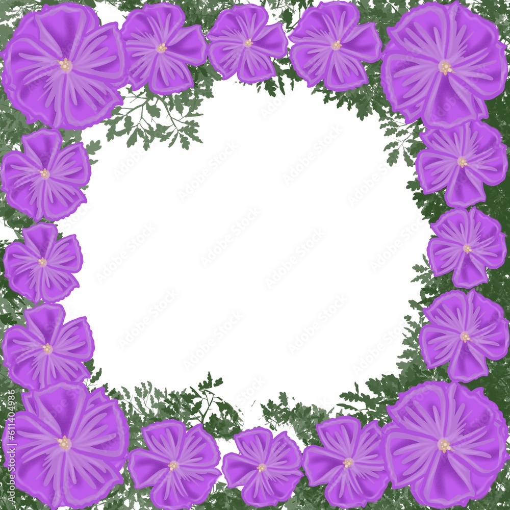 frame of flowers