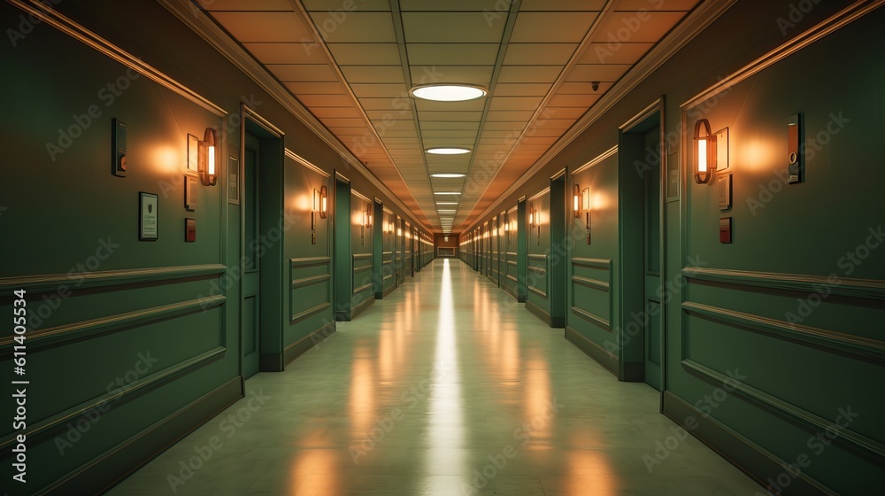 Empty Hospital Corridors