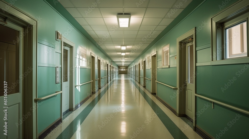 Empty Hospital Corridors