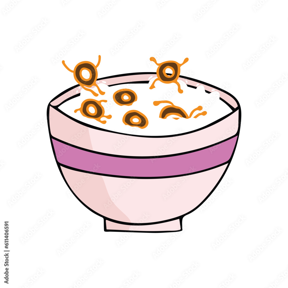 funny cereal swim on milk splash vector Cartoon Mascot Character Vector illustration color children cartoon clipart funny cereal swim on milk splash vector Cartoon Mascot Character Vector illustration color children cartoon clipart