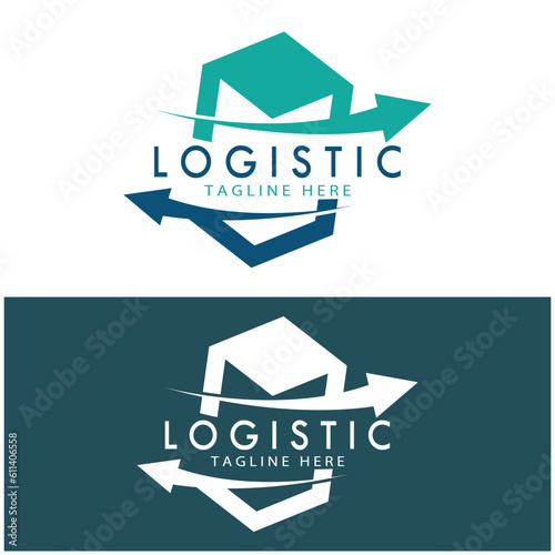 logistics logo icon illustration vector design  distribution symbol  delivery of goods  economy  finance