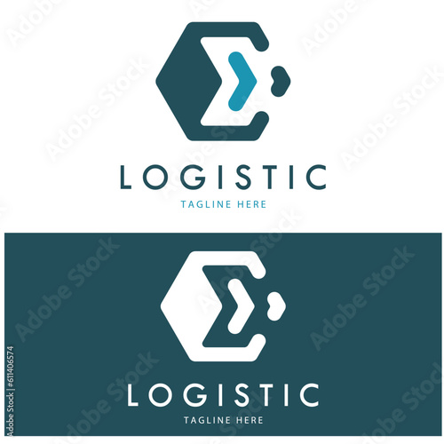 logistics logo icon illustration vector design  distribution symbol  delivery of goods  economy  finance