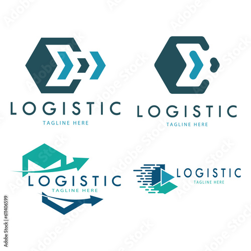 logistics logo icon illustration vector design  distribution symbol  delivery of goods  economy  finance