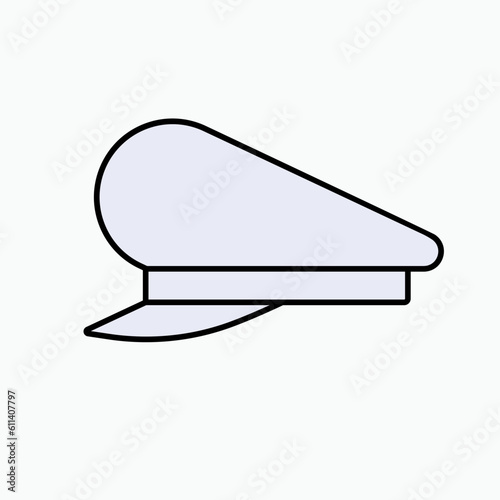 Officer Icon. Police, Security. Admiral, General  Cap Symbol
